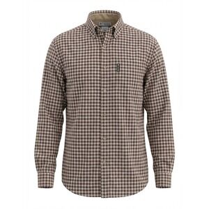 Columbia Mens Brown Plaid Long Sleeve Button Down Shirt Medium Outdoor Casual